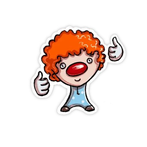 Набор стикеров для Telegram «Маленький клоун»