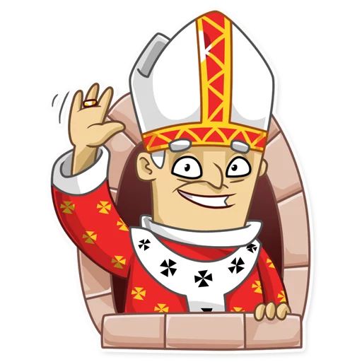 Стикер «Папа Римский-5»