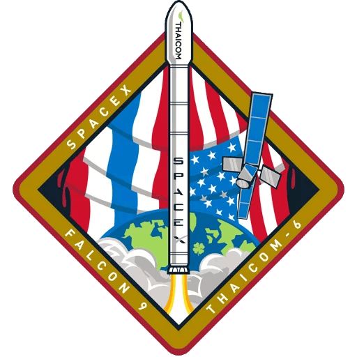 Стикер «Эмблемы миссий SpaceX-6»