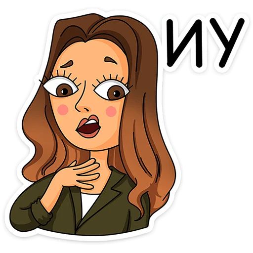 Стикер «Женский стендап-7»