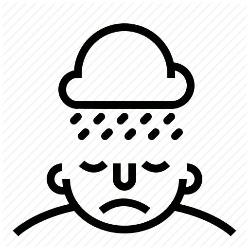 Стикер «Грустные мысли-5»