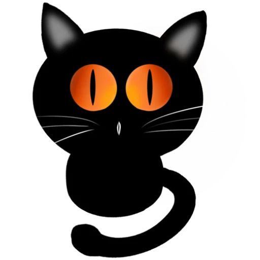 Стикер «Чёрный кот-4»