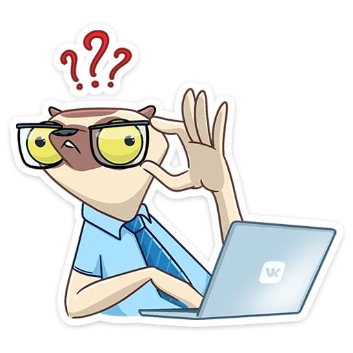 Стикер «Офисный Сифака-10»