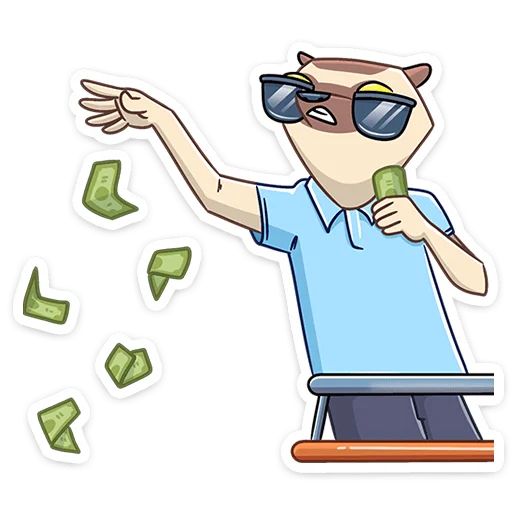 Стикер «Офисный Сифака-3»