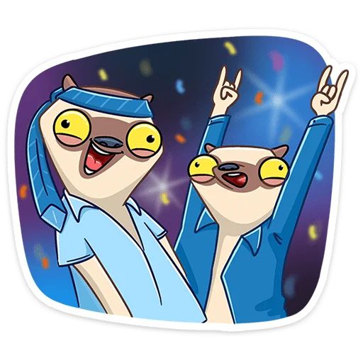 Стикер «Офисный Сифака-7»