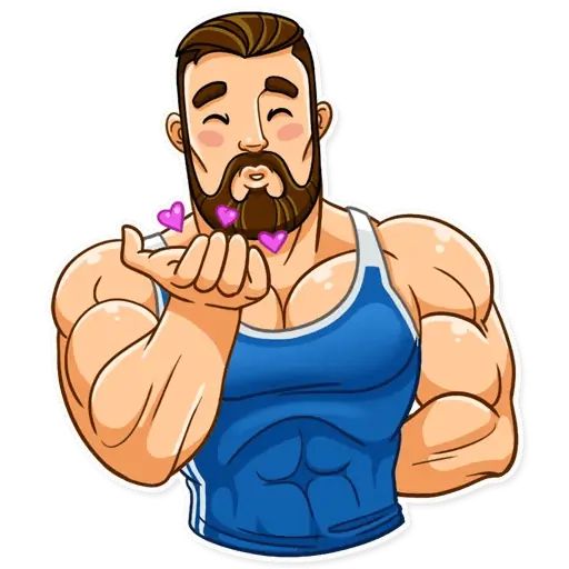 Стикер «Спортивный парень-4»