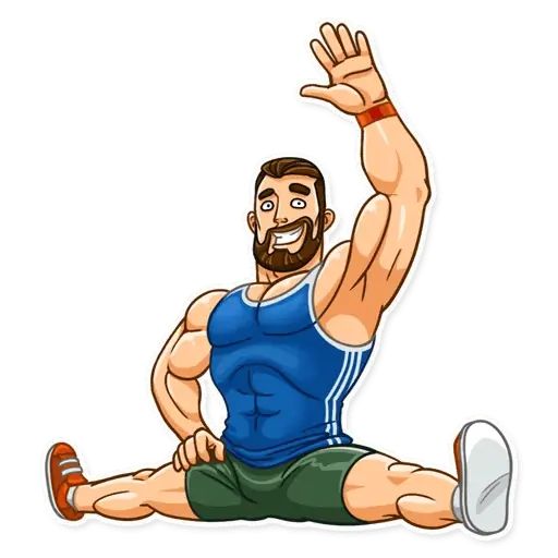 Стикер «Спортивный парень-5»