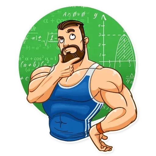 Стикер «Спортивный парень-8»