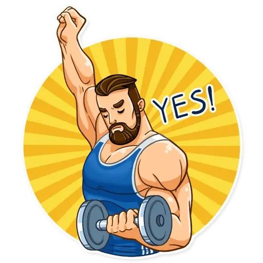 Стикер «Спортивный парень-9»