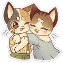 Набор стикеров «Лапка и Пломбир»