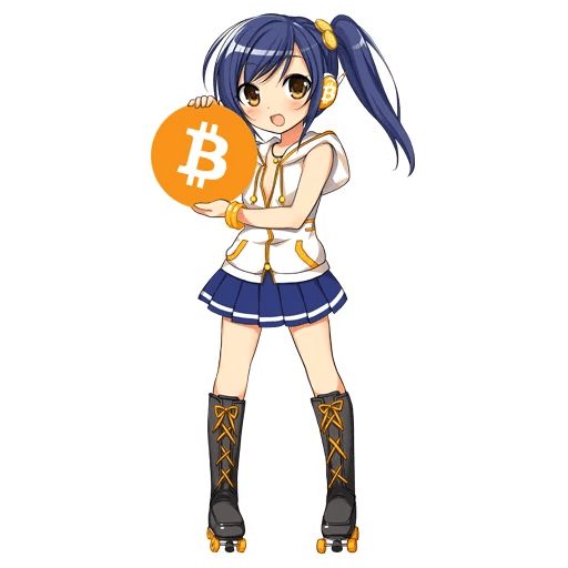 Стикер «Bitcoin - тян-1»