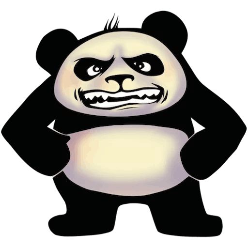 Стикер «Забавная панда-10»