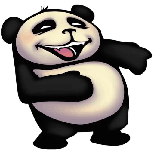 Стикер «Забавная панда-12»