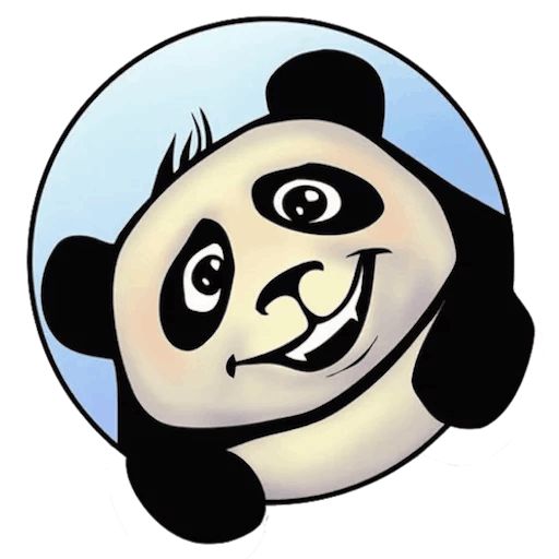 Стикер «Забавная панда-7»