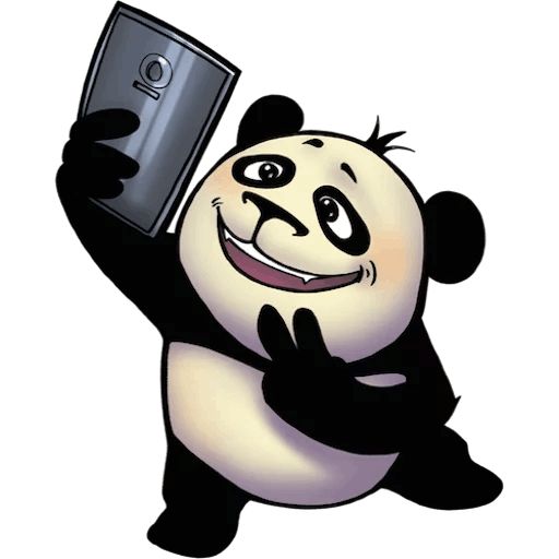 Стикер «Забавная панда-9»