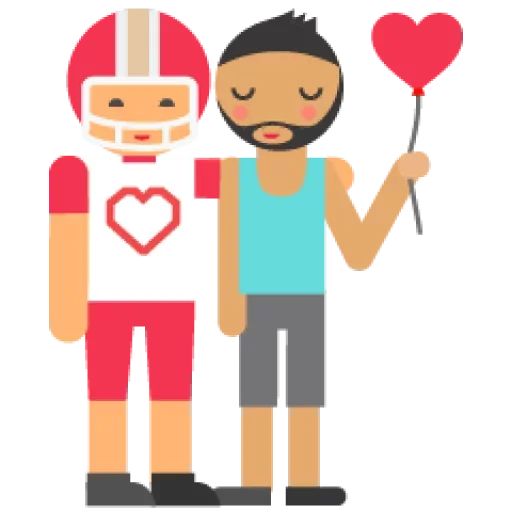 Стикер «Радужные люди-4»