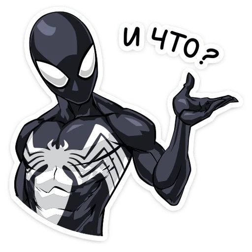 Стикер «Человек-Паук. Костюм Симбиот-10»