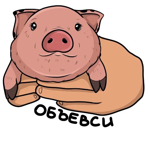 Стикер «Свинка Плюпа-2»
