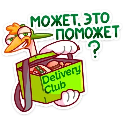 Стикер «Страус Дели-1»