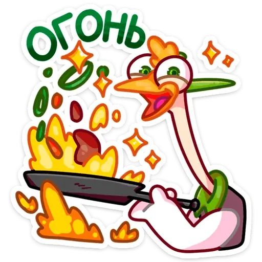 Стикер «Страус Дели-12»