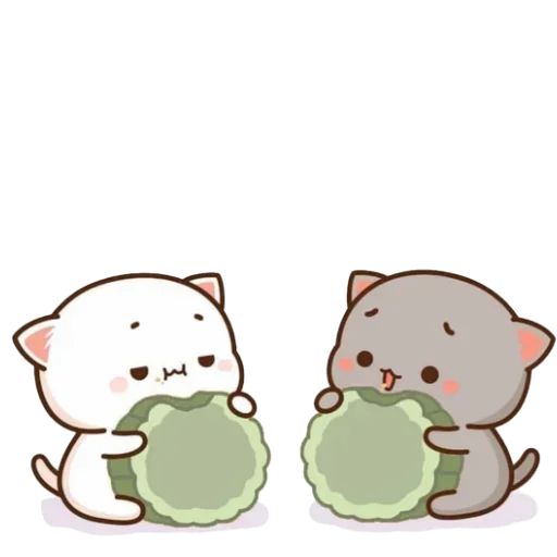 Стикер «Mochi Peach Cat Meme-4»