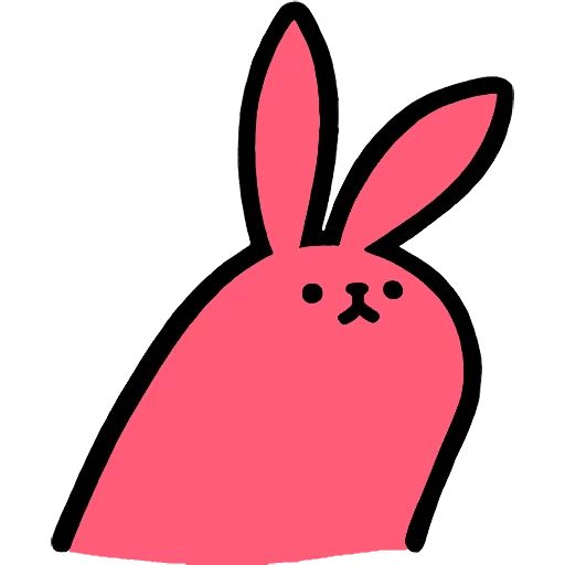 Стикер «Розовый кролик-2»