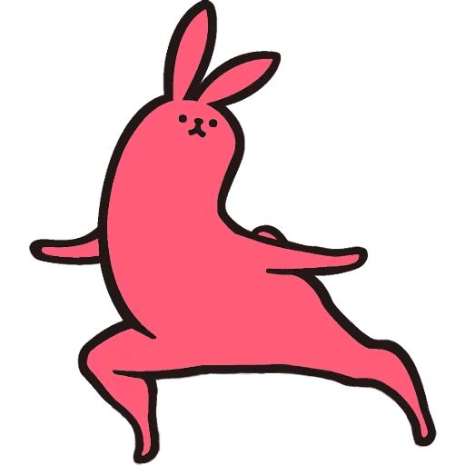 Стикер «Розовый кролик-7»