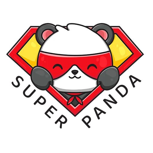 Стикер «Супер-панда-8»