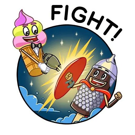 Набор стикеров для Telegram «Битва пломбиров»