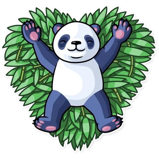 Стикер «Ленивая панда-4»