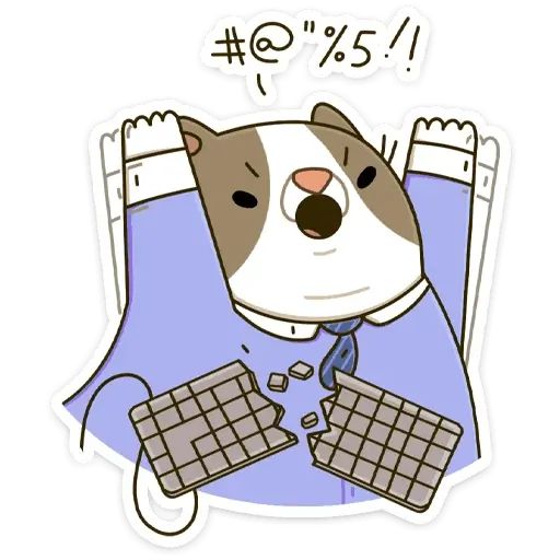 Стикер «Офисный кот-11»