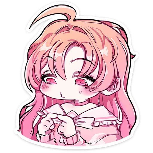 Стикер «Малин-тян и Джем-кун-2»