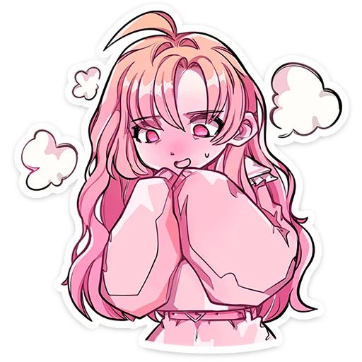 Стикер «Малин-тян и Джем-кун-4»