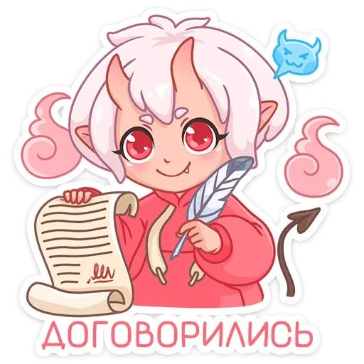 Стикер «Они-тян-5»