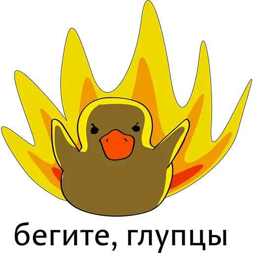 Стикер «Очень злая утка-1»