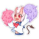 Набор стикеров «Школьница Они-тян»