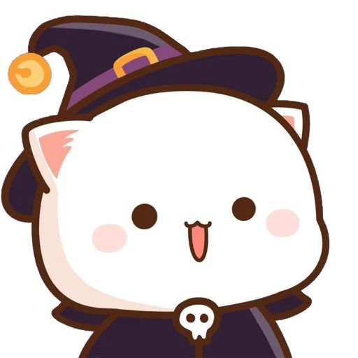 Стикер «Mochi Peach Cat Halloween-11»