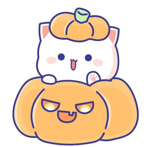 Стикер «Mochi Peach Cat Halloween-6»