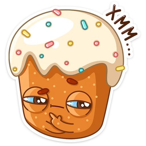 Стикер «Кулич Кузя-11»