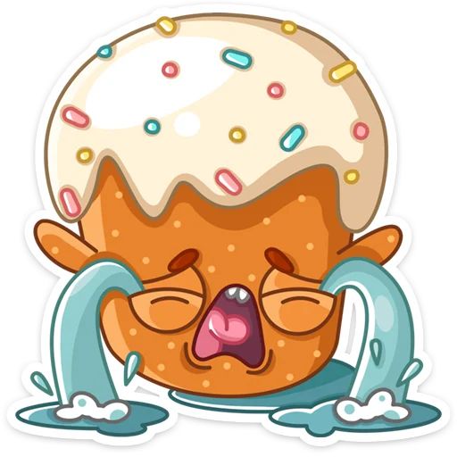 Стикер «Кулич Кузя-4»