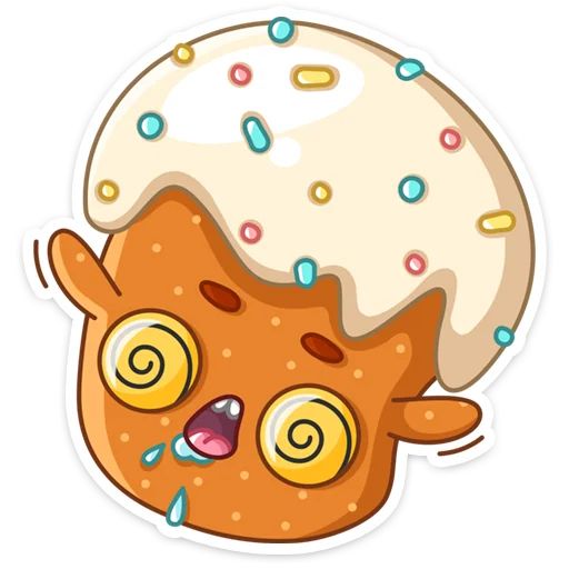 Стикер «Кулич Кузя-6»