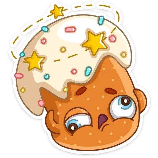 Стикер «Кулич Кузя-7»