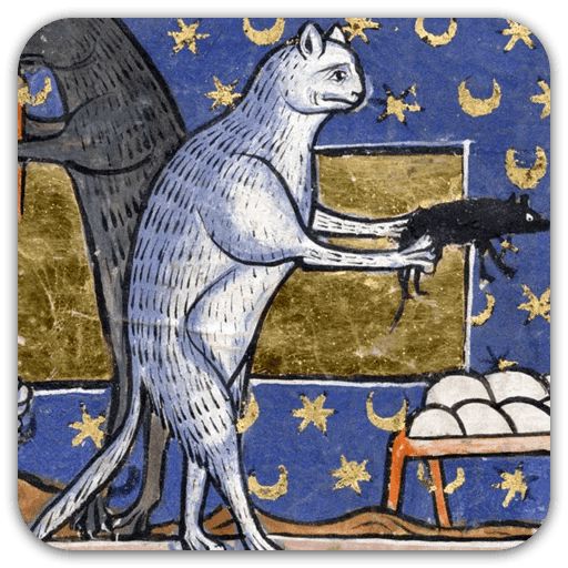 Стикер «Средневековые коты-11»