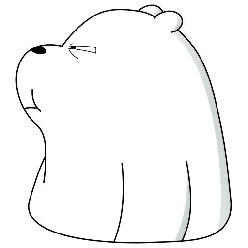 Стикер «Белый медведь-6»