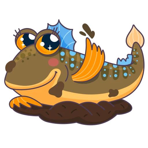 Стикер «Рыбка Илистый прыгун-1»