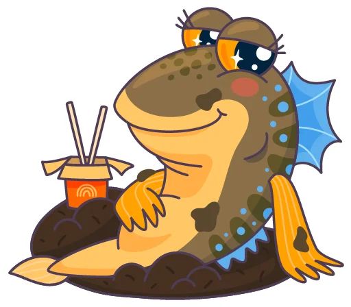 Стикер «Рыбка Илистый прыгун-11»