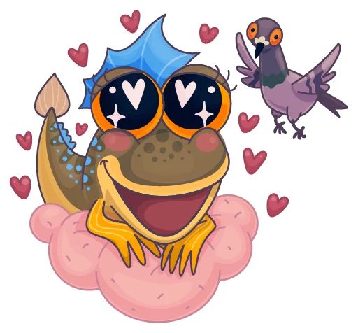 Стикер «Рыбка Илистый прыгун-7»