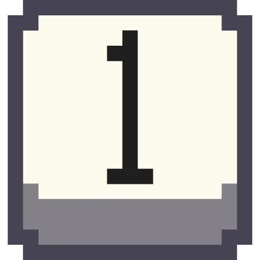 Стикер «Пиксельные цифры-1»