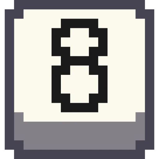 Стикер «Пиксельные цифры-12»