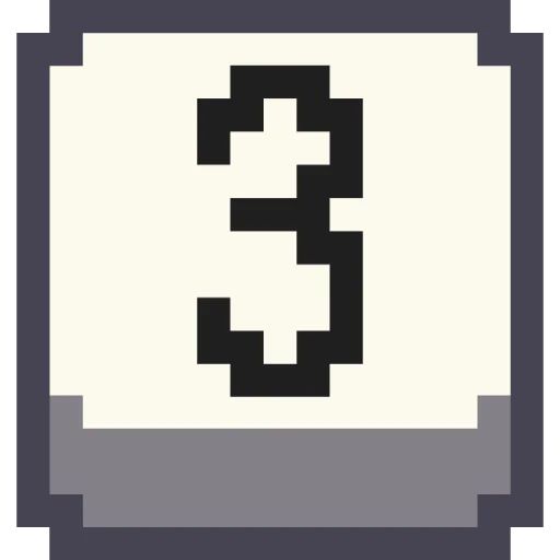 Стикер «Пиксельные цифры-4»